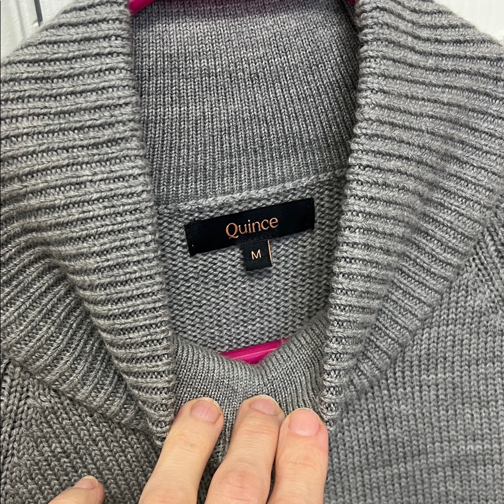 Quince Merino Wool Cropped Mock Neck Sweater - Picture 6 of 6